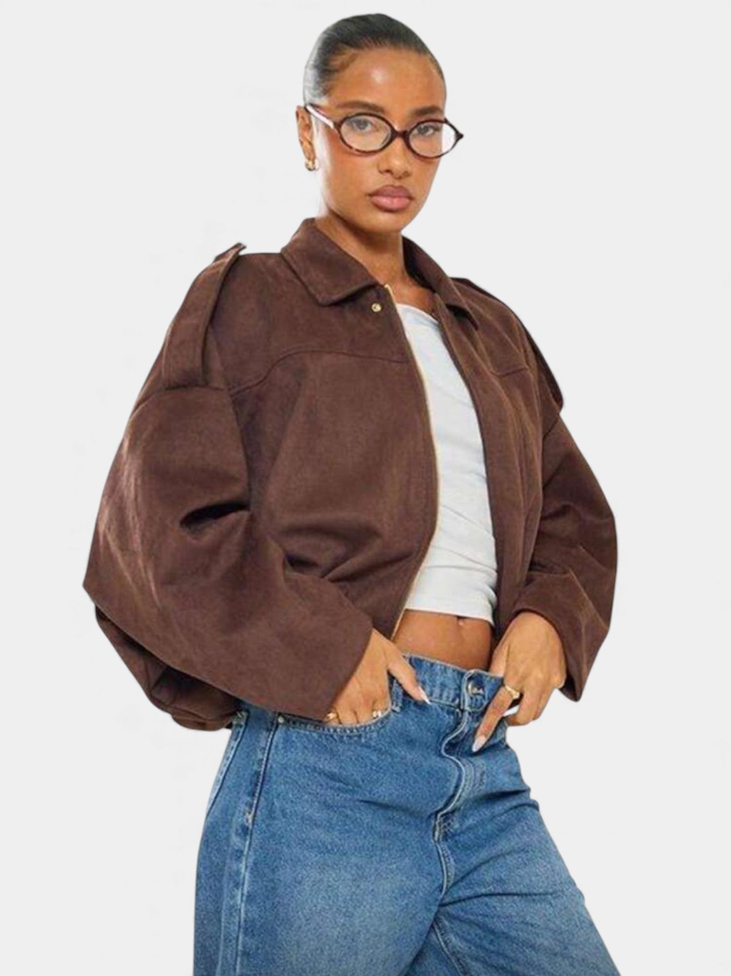 Venna Oversized Suede Jacket