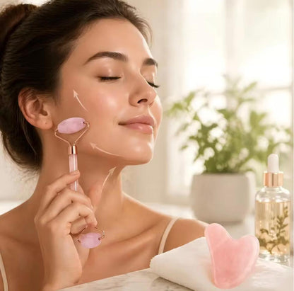 De Rose Quartz Facial Spa Set, 2-delige set