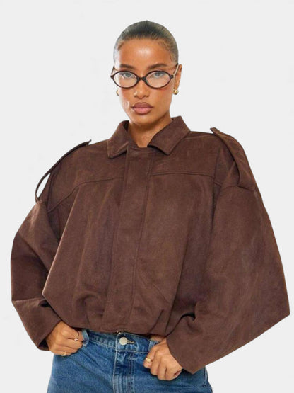 Venna Oversized Suede Jacket