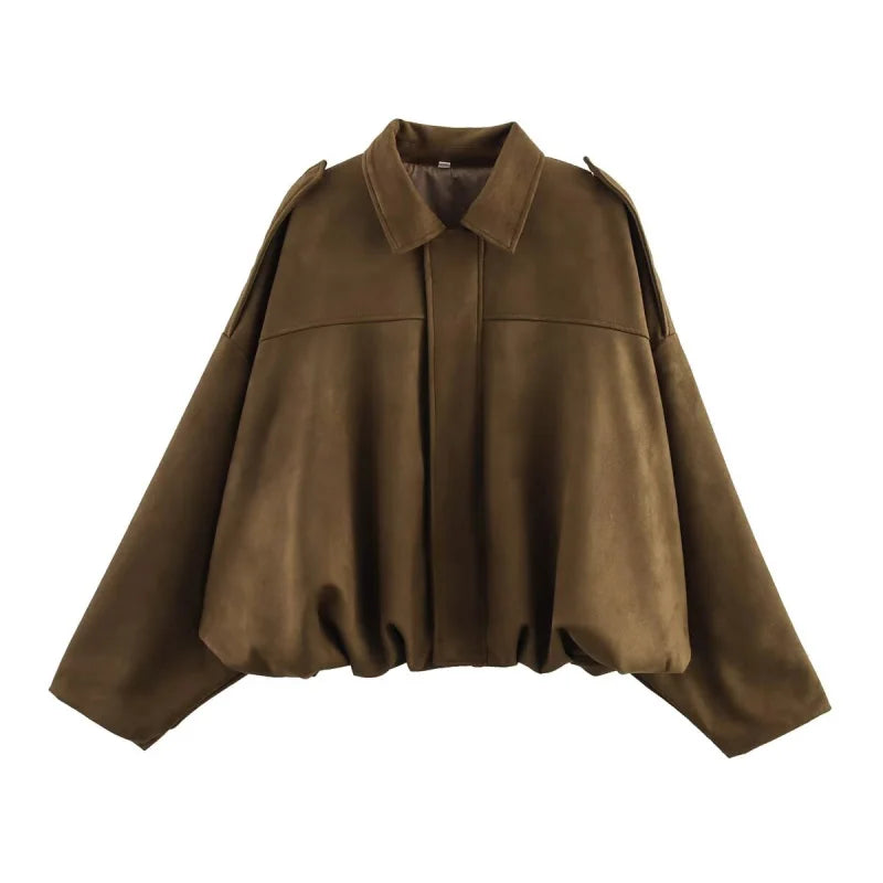 Venna Oversized Suede Jacket