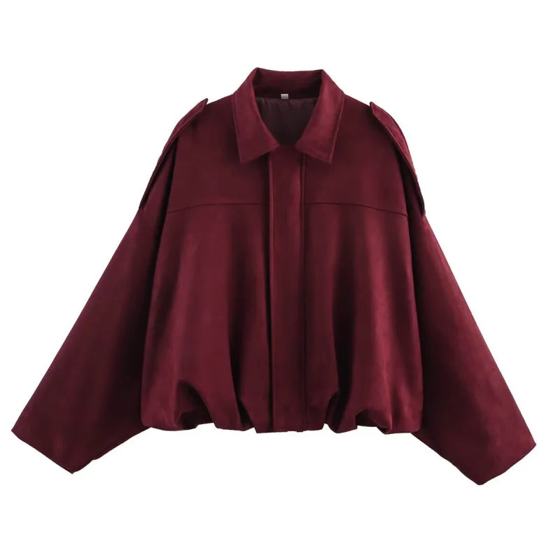 Venna Oversized Suede Jacket