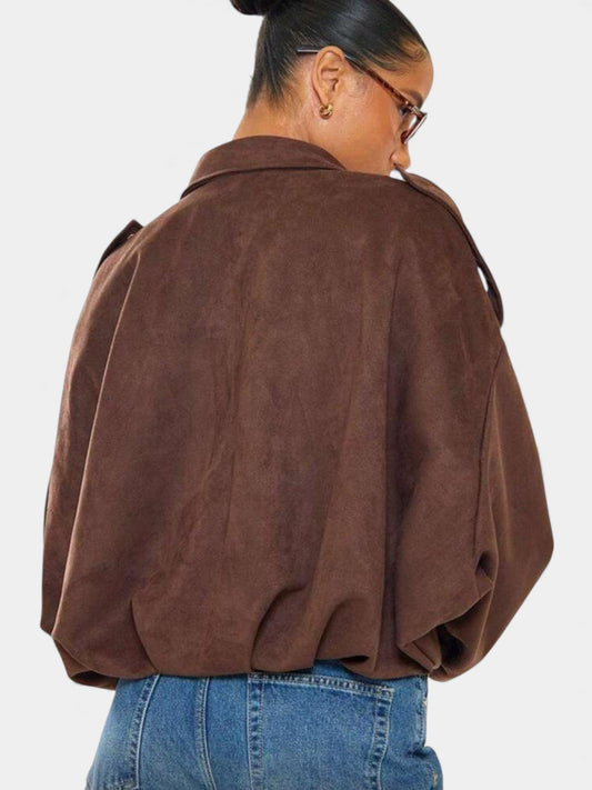 Venna Oversized Suede Jacket